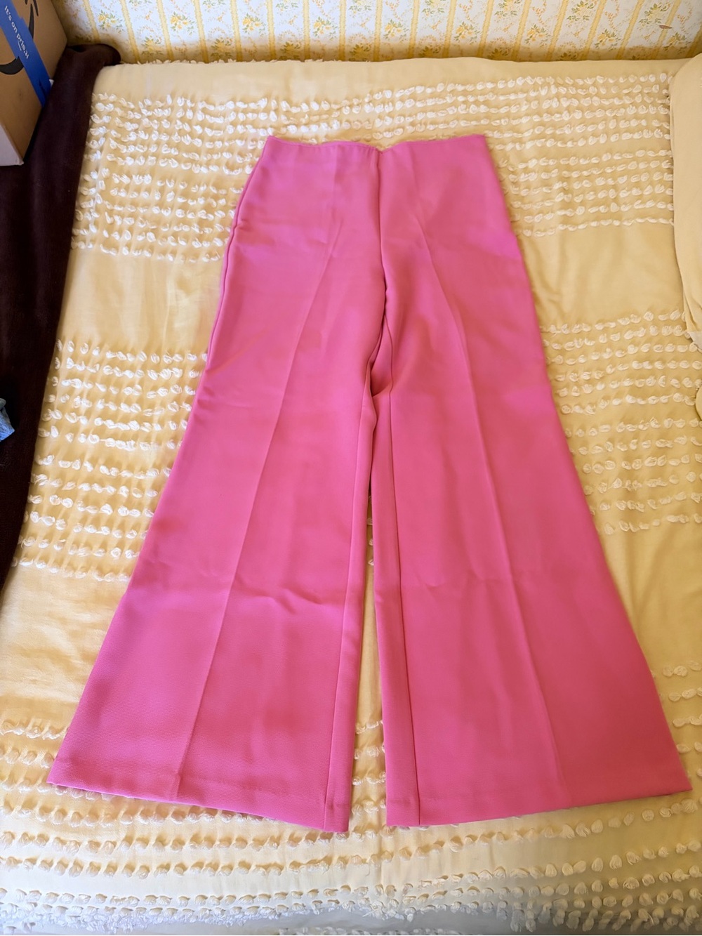 Urban Outfitters Bright Pink Wide-Leg Trousers
